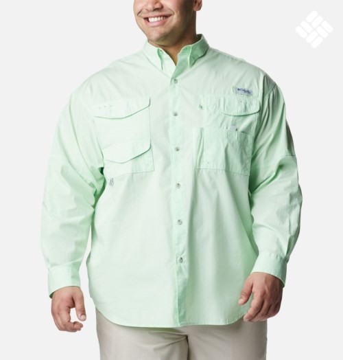 Columbia PFG Bonehead Long Sleeve Skjorte Herre Mint | Plus Size 16273E